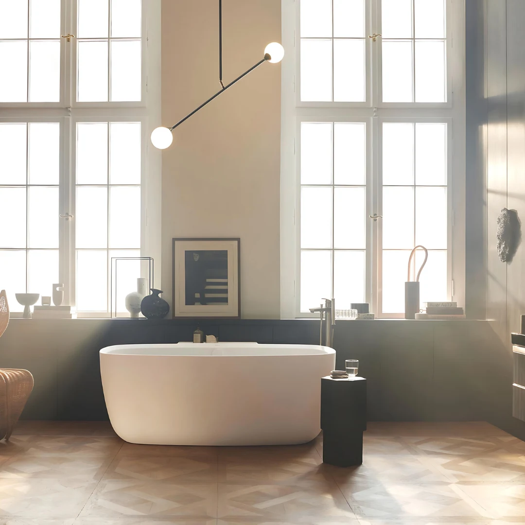 Freestanding and built-in baths at PPF Hermanus